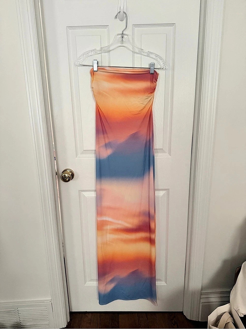 PQ Swim Abstract Maxi Dress in Orange & Blue Size XS S